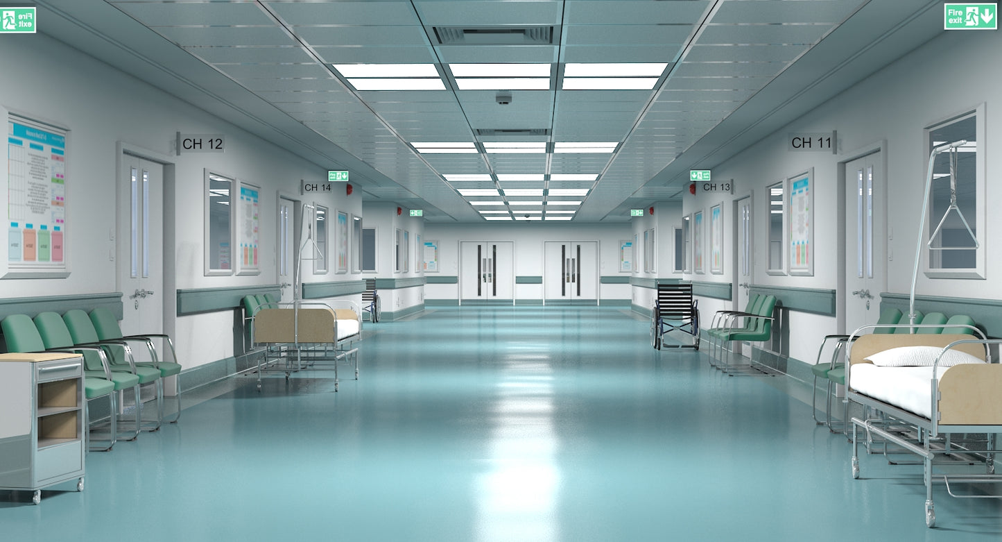 3D model Hospital Hallway 1 Modular