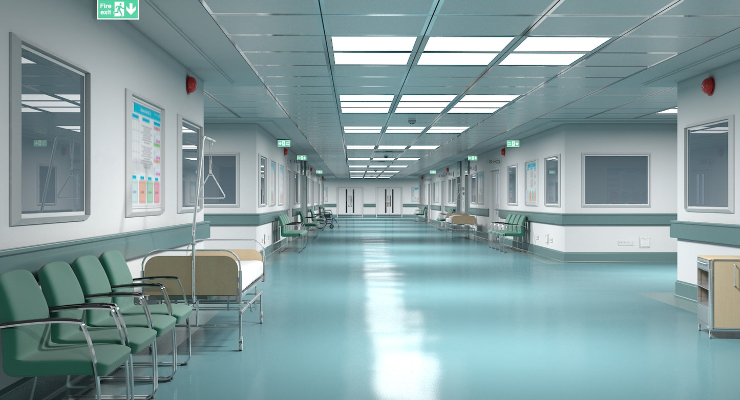 3D model Hospital Hallway 1 Modular