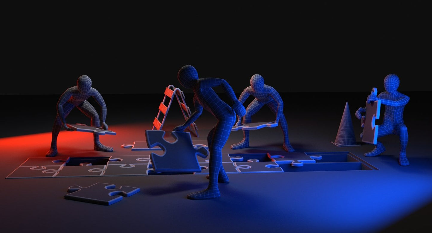 3D Men Building Puzzle