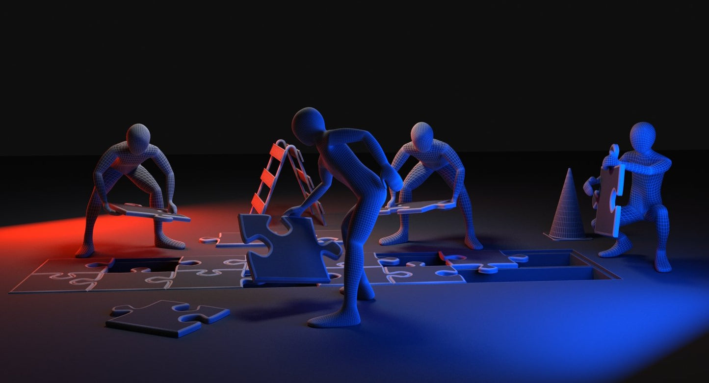 3D Men Building Puzzle