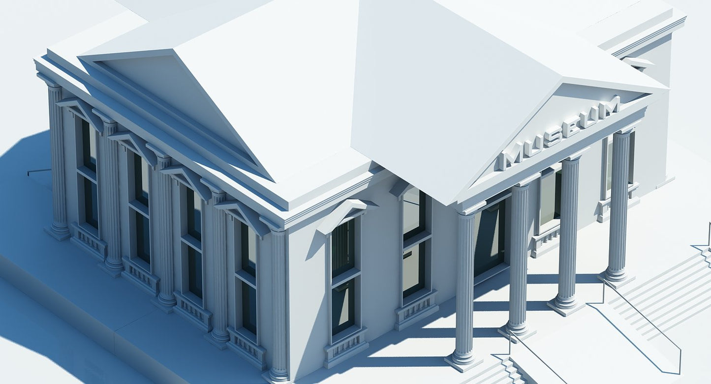 Museum Building 3D Model