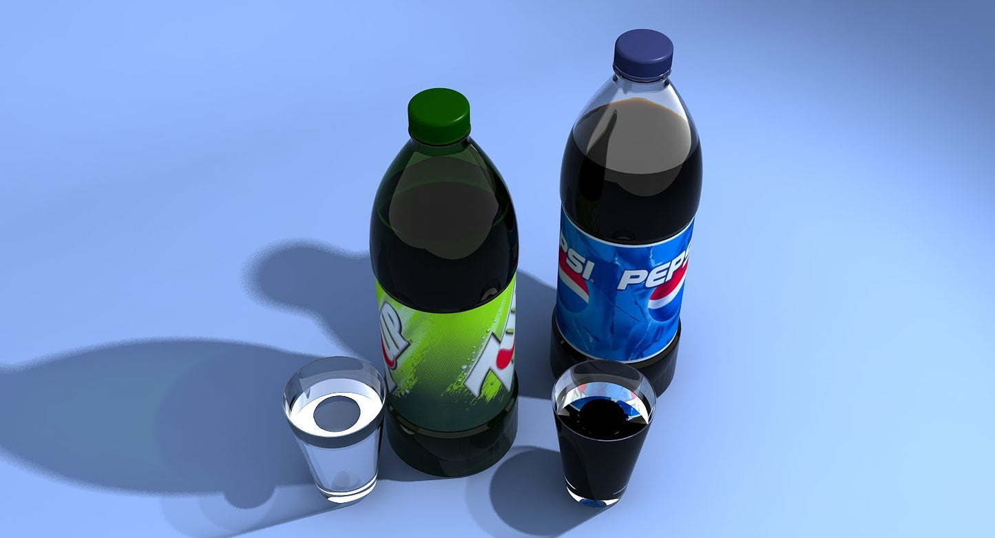 Pepsi And 7Up Bottles