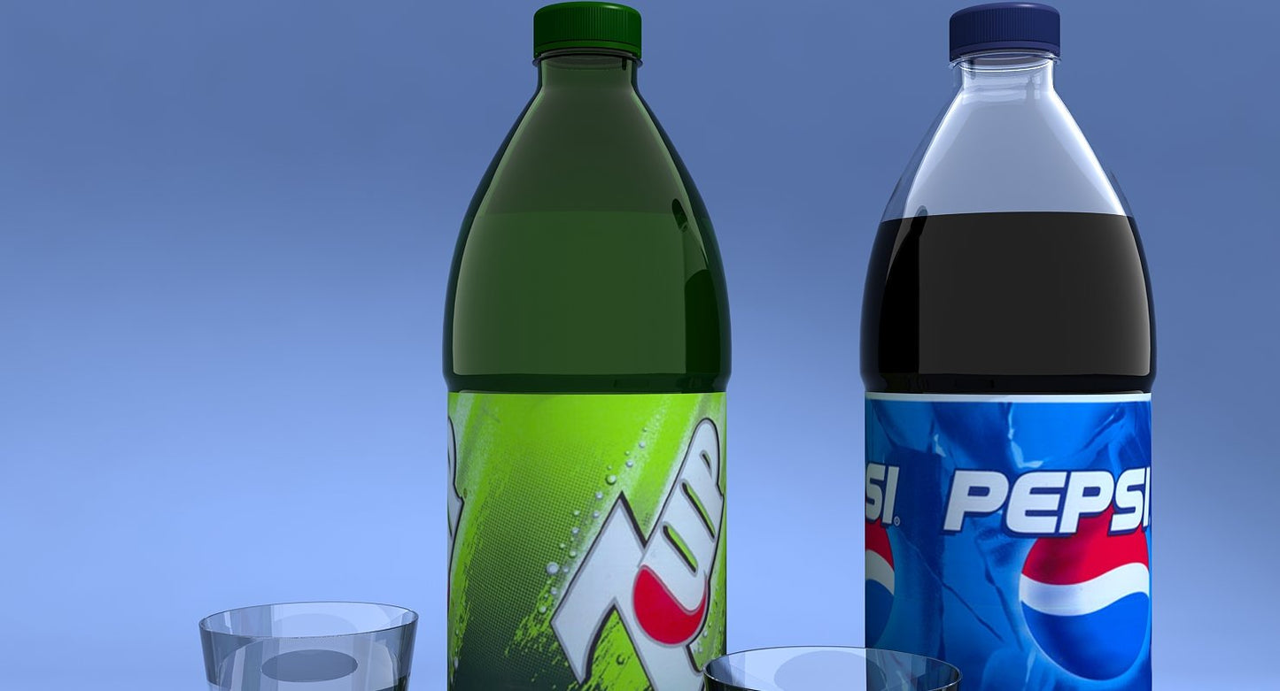 Pepsi And 7Up Bottles