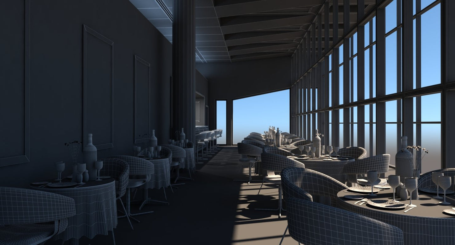 Restaurant Interior 3D Model