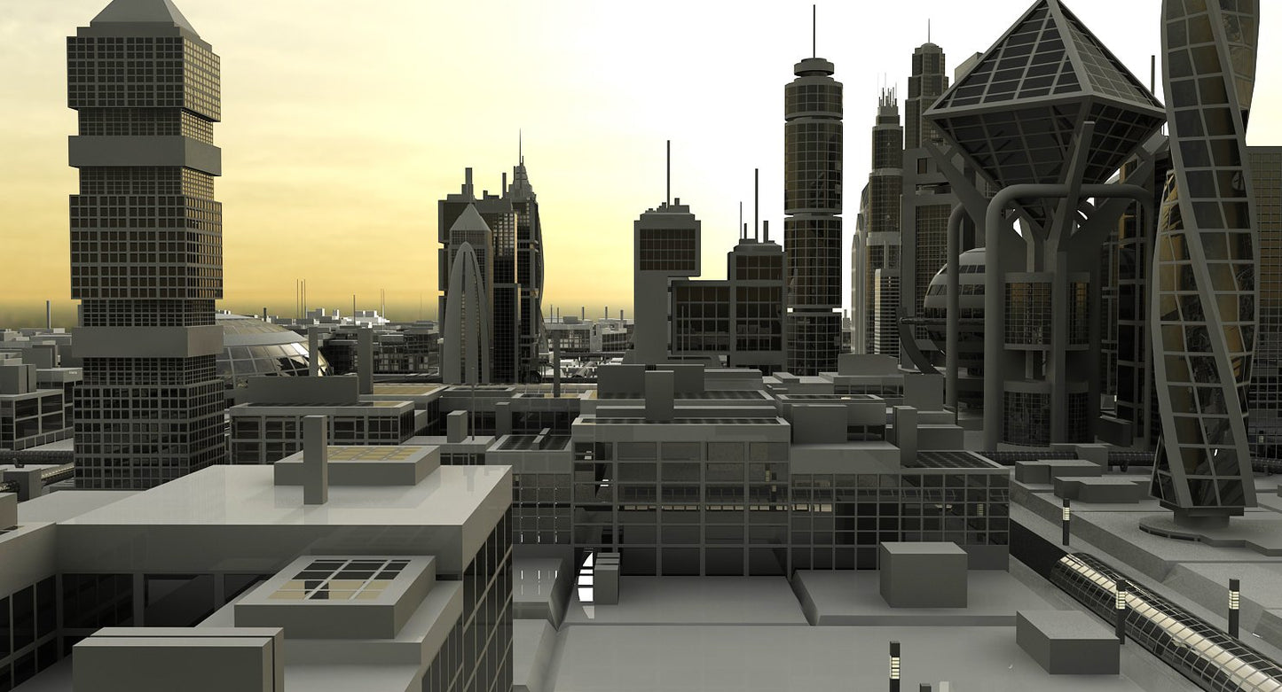 Sci-Fi City 3D Model