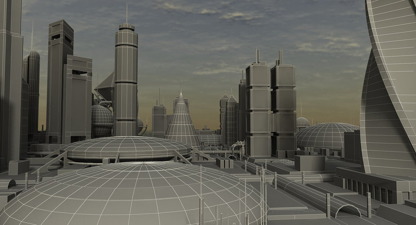 Sci-Fi City 3D Model