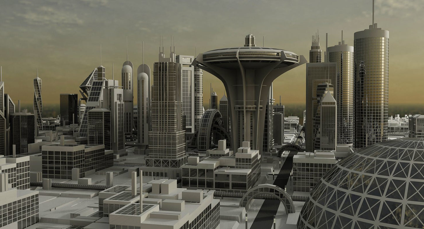 Sci-Fi City 3D Model