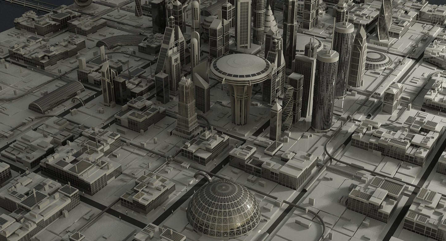 Sci-Fi City 3D Model