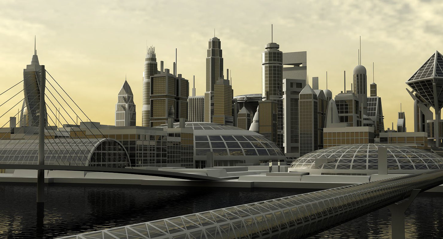 Sci-Fi City 3D Model