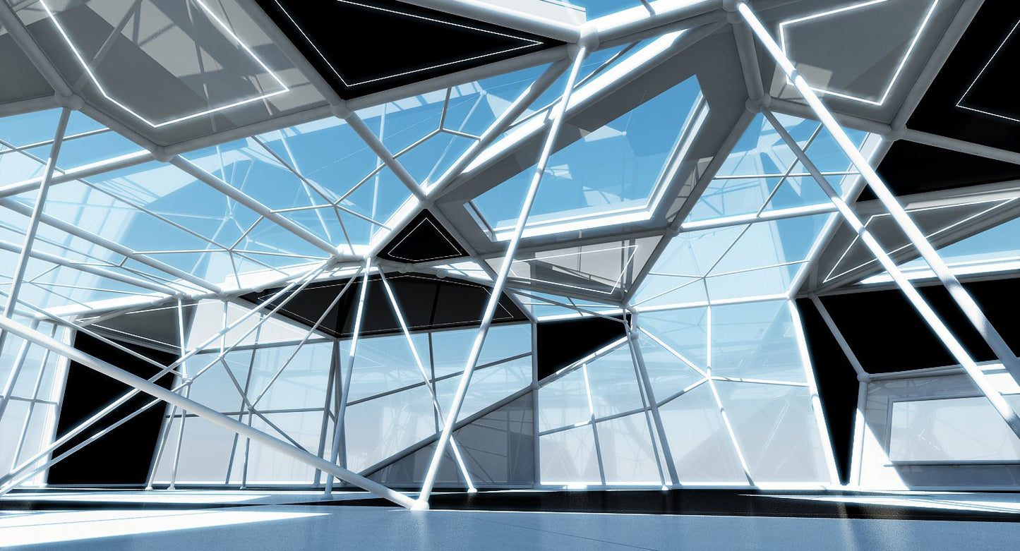 Futuristic Building Interior Exterior