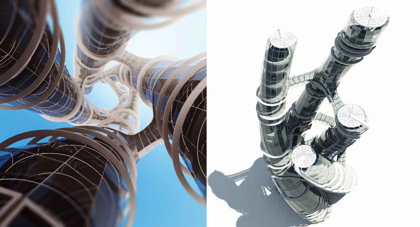 Futuristic Skyscraper 3D Model