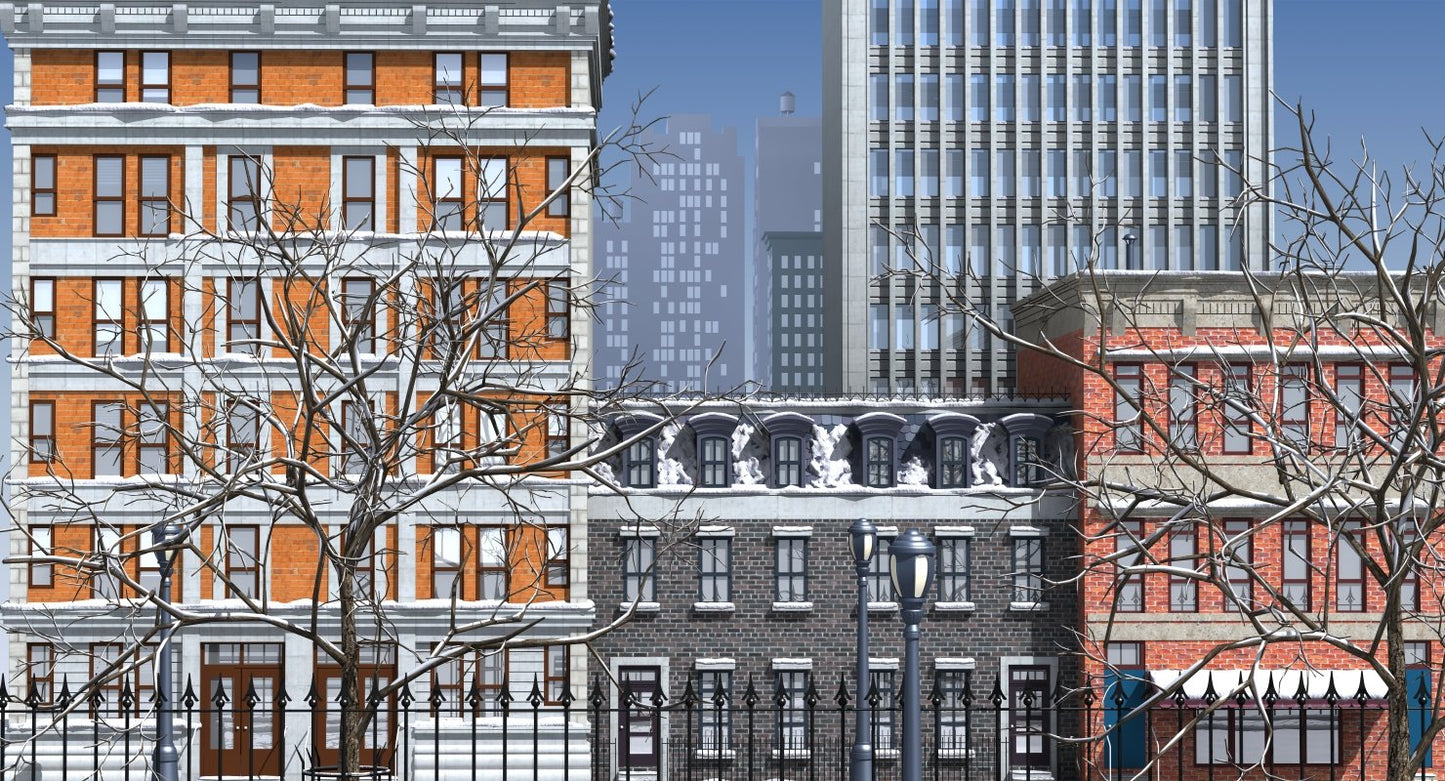 3D Street Day Snow