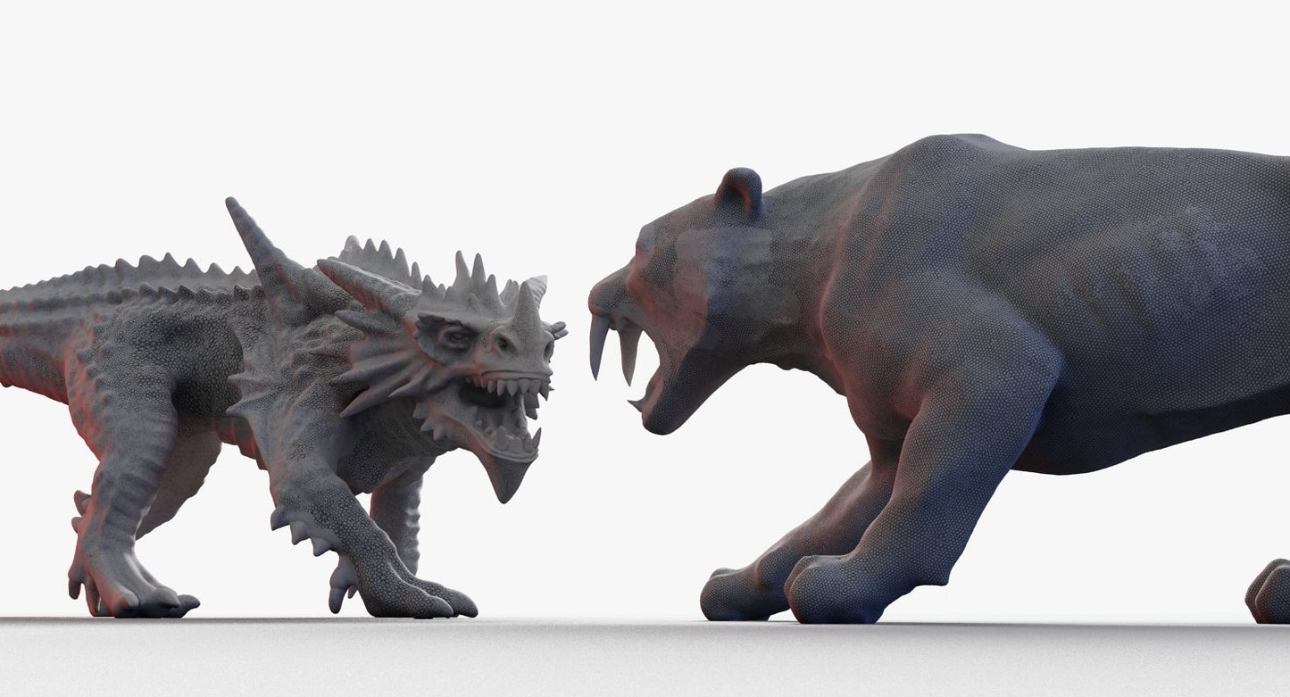 Sabre Tooth And Dragon