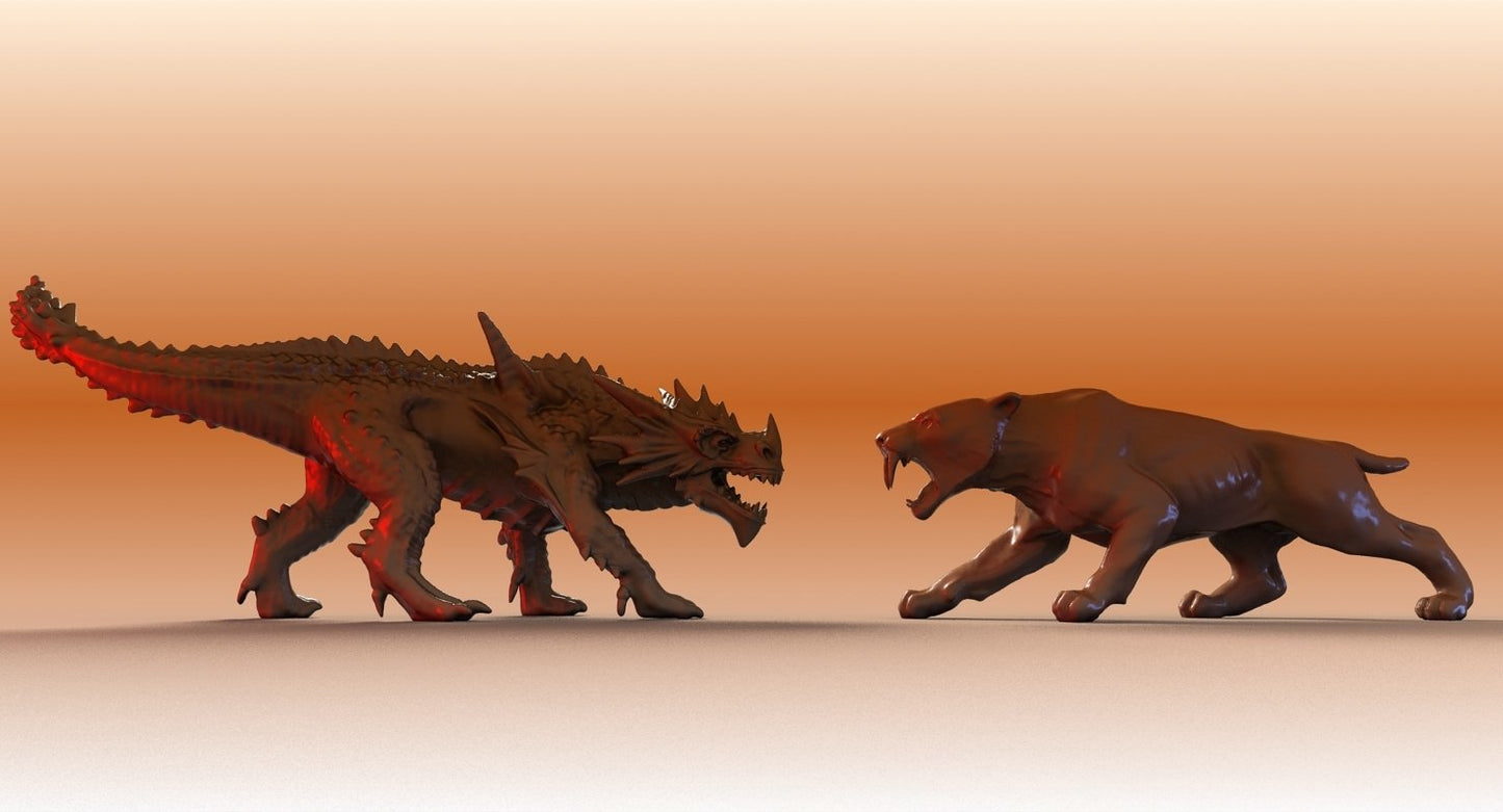 Sabre Tooth And Dragon