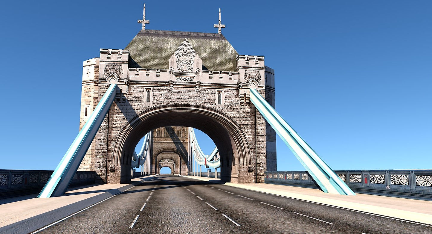 3D Tower Bridge Low Poly