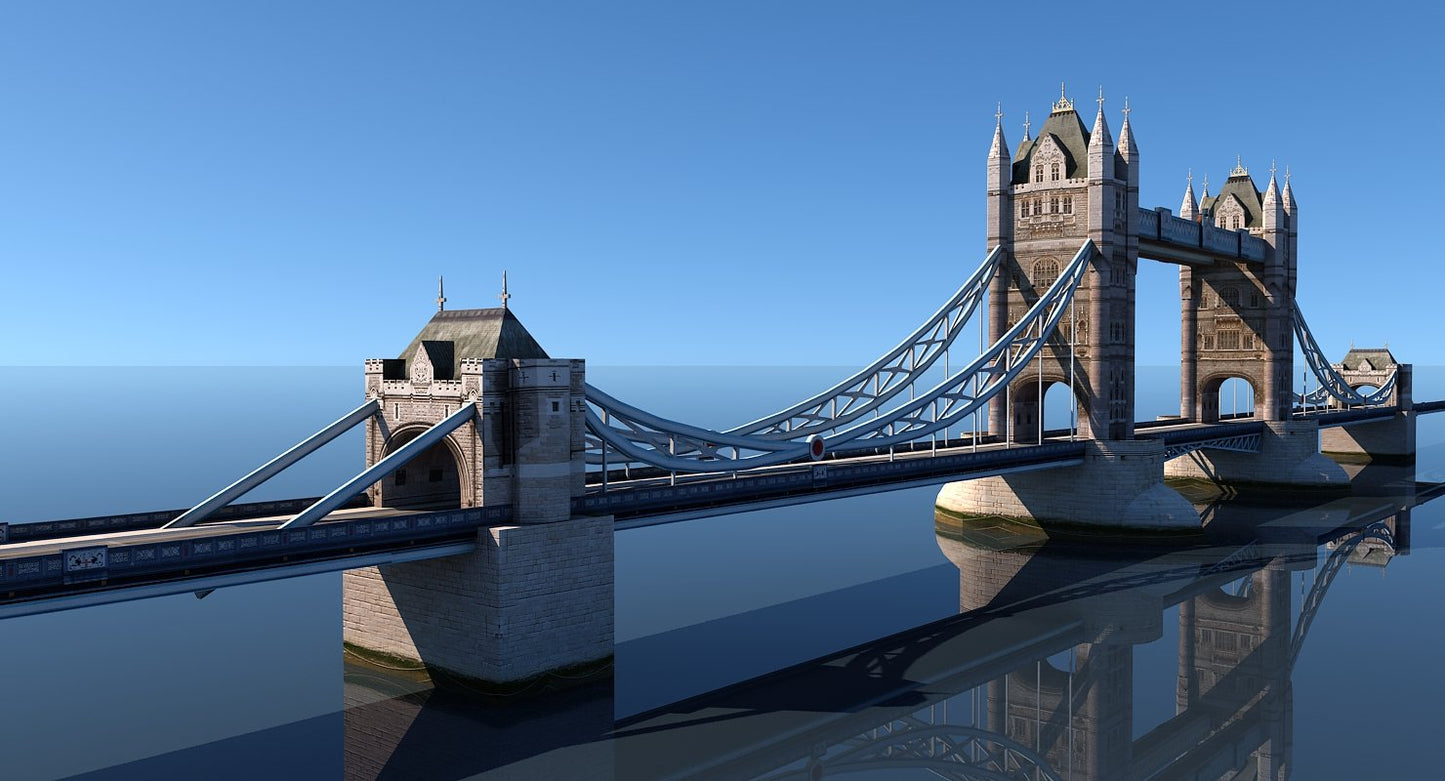 3D Tower Bridge Low Poly