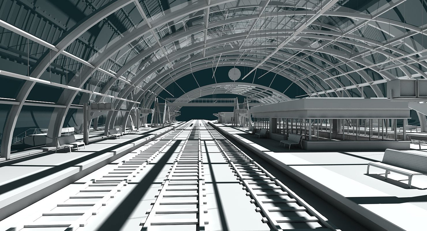 3D Train Station 09