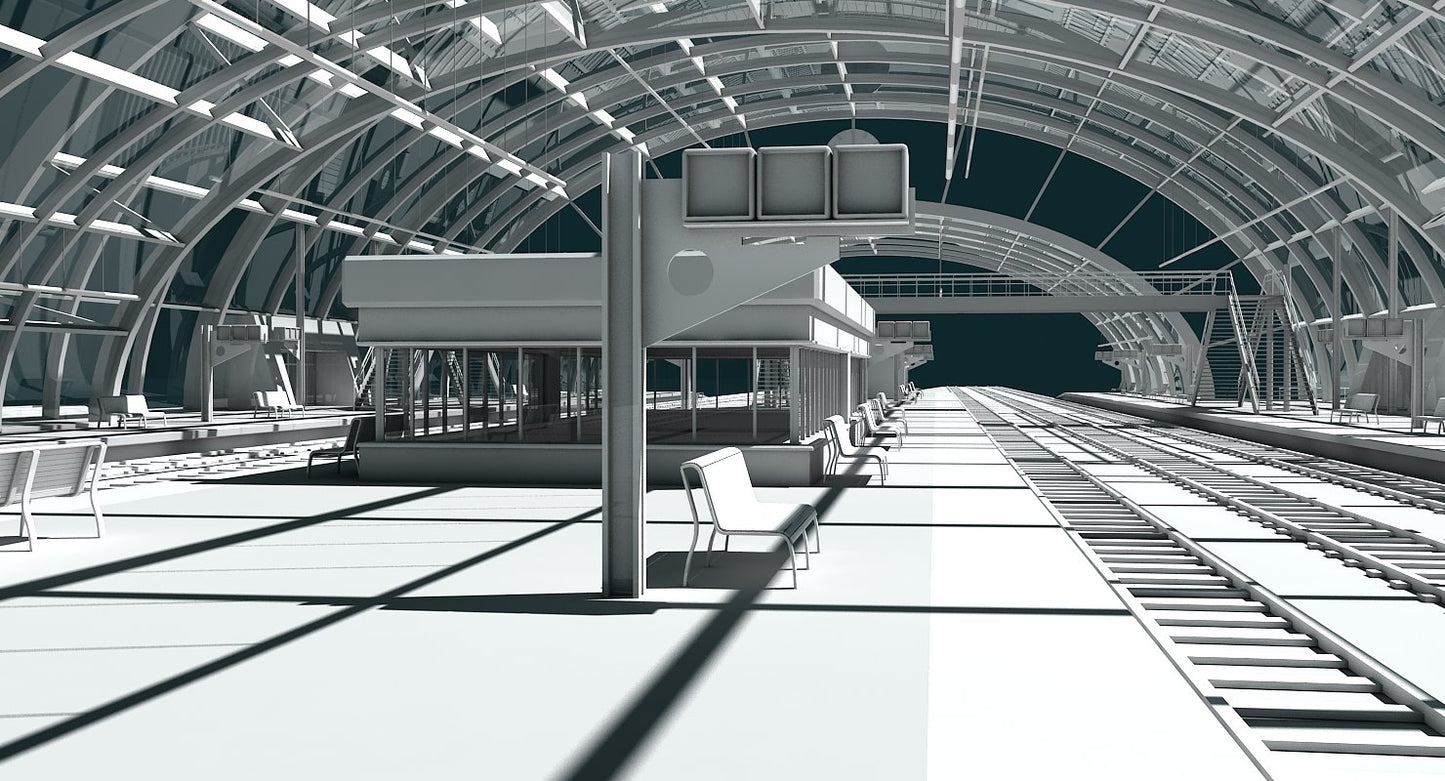 3D Train Station 09
