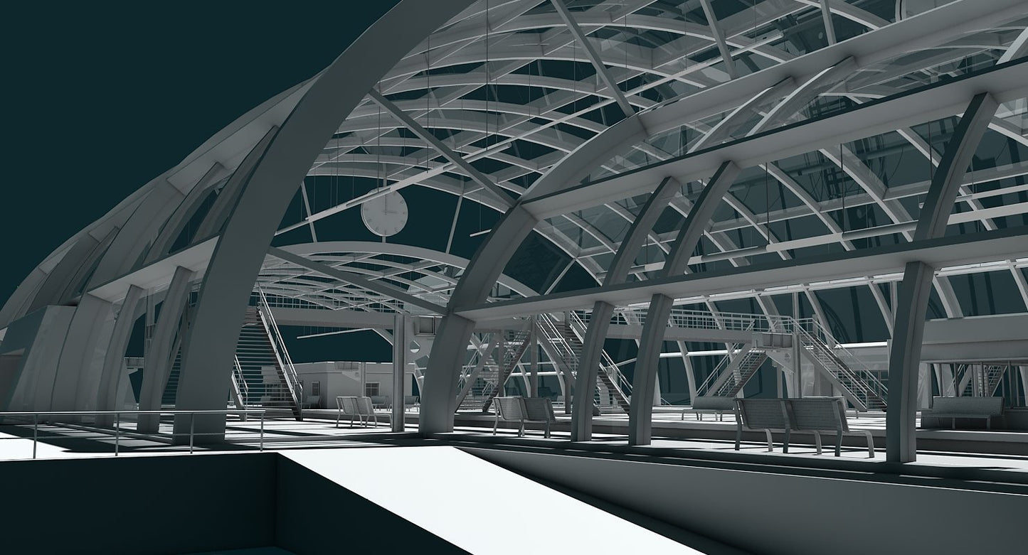 3D Train Station 09