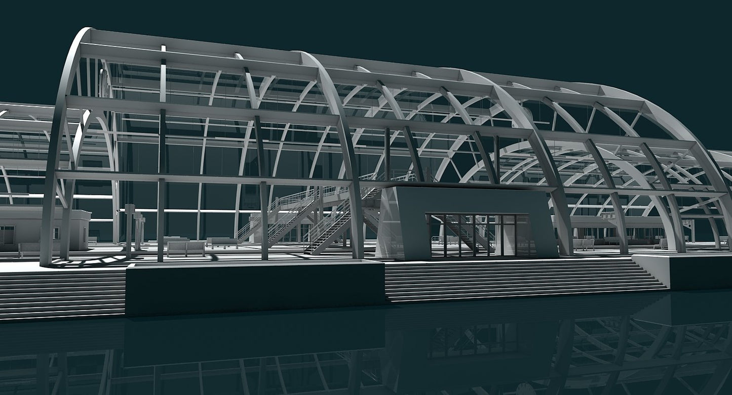 3D Train Station 09