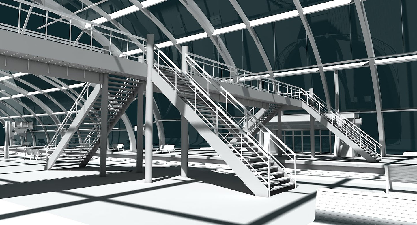 3D Train Station 09
