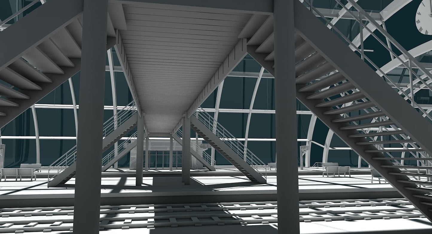 3D Train Station 09