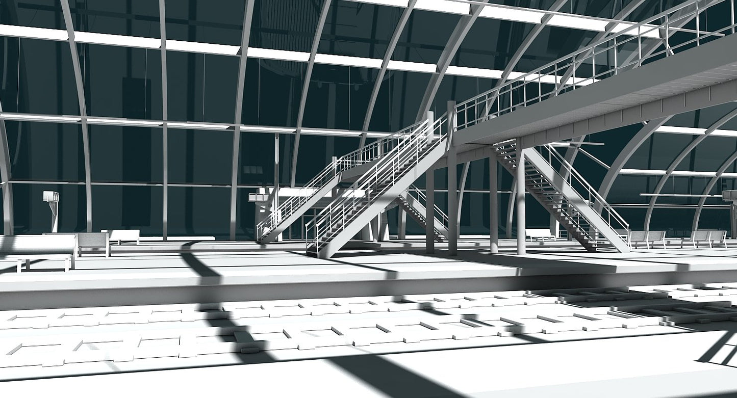 3D Train Station 09