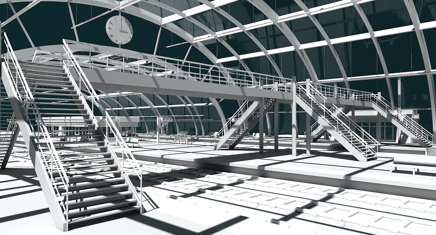 3D Train Station 09