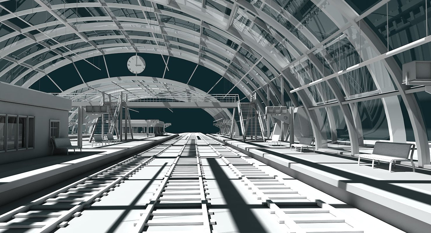 3D Train Station 09