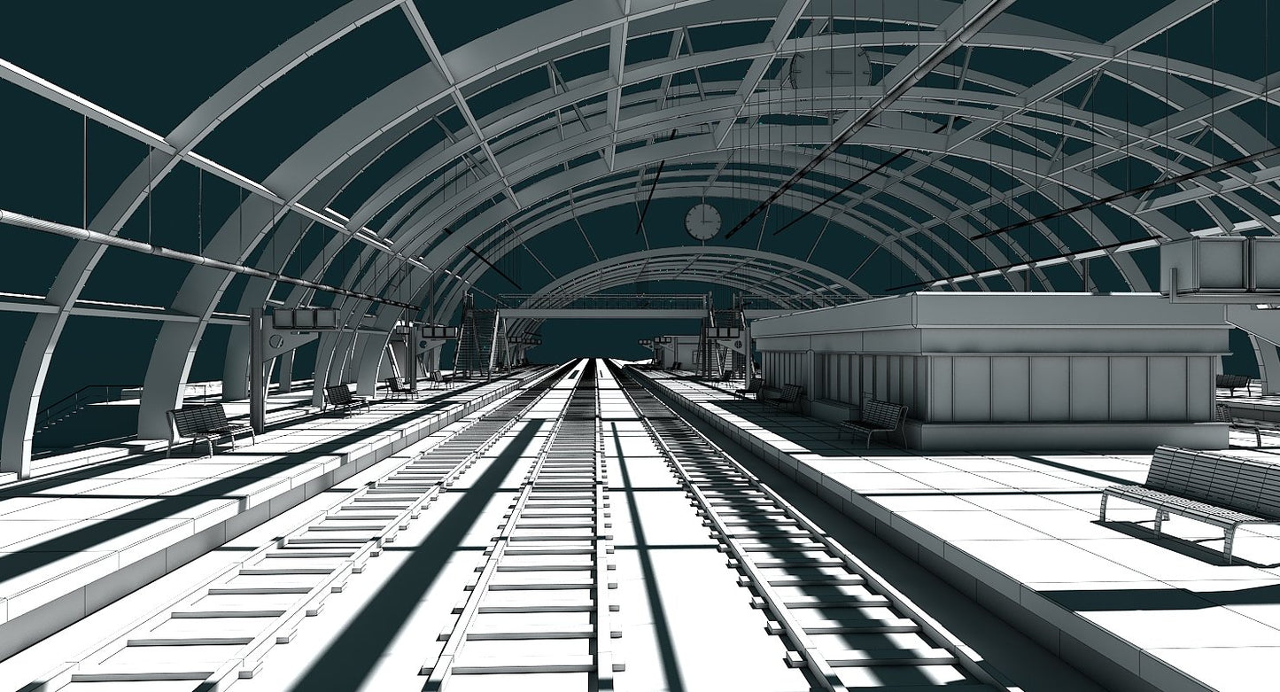 3D Train Station 09