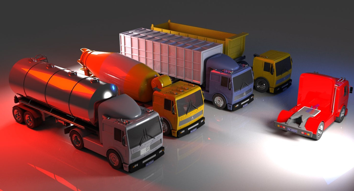 Truck collection 1 3D Model