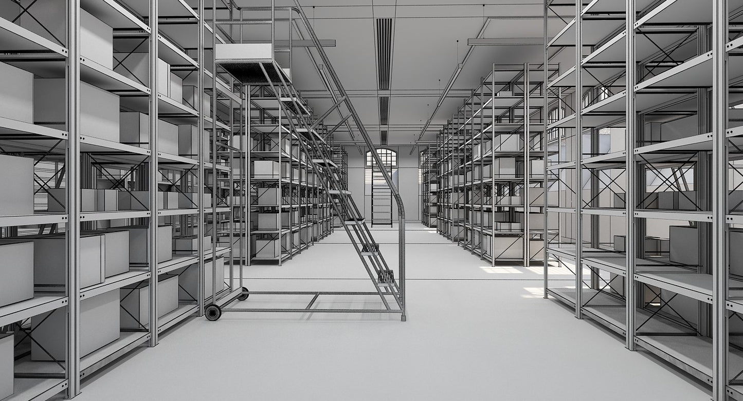 Warehouse Interior Furnished 3D model