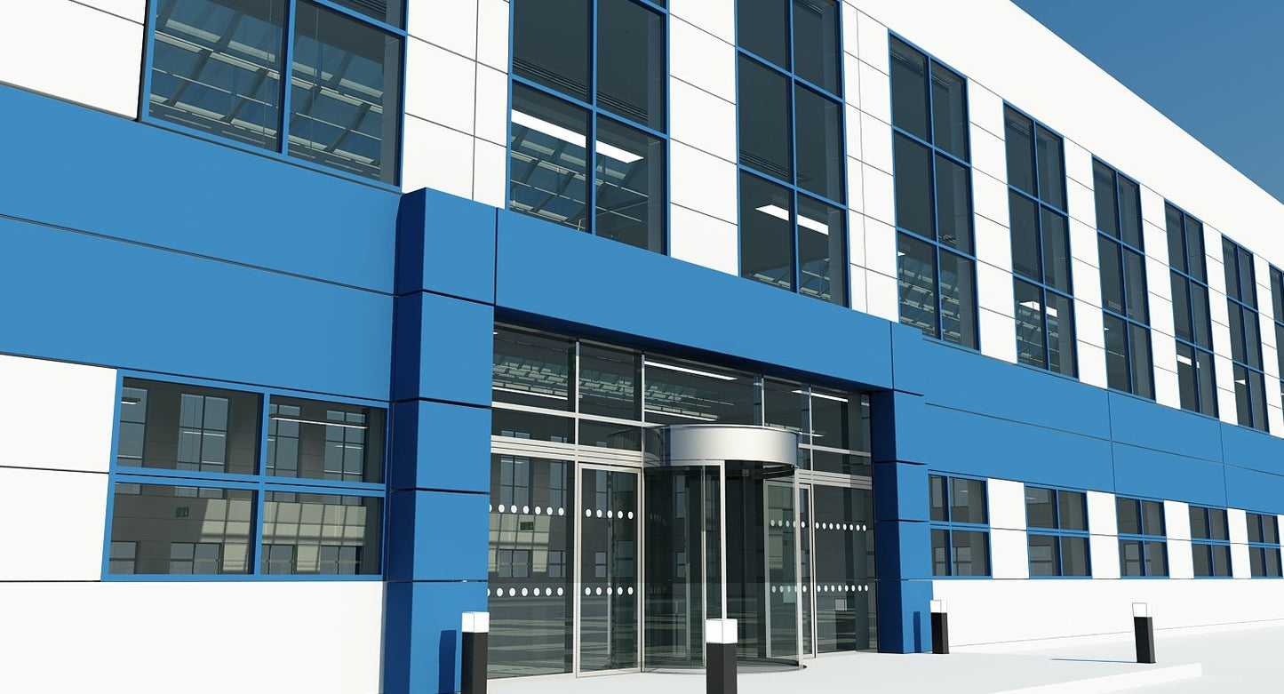 Warehouse Building Interior And Exterior