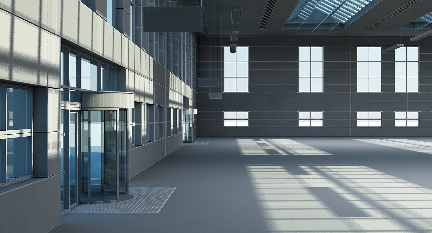 Warehouse Building Interior And Exterior