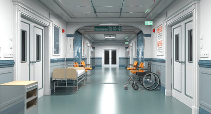 3D model Hospital Hallway 3 Modular