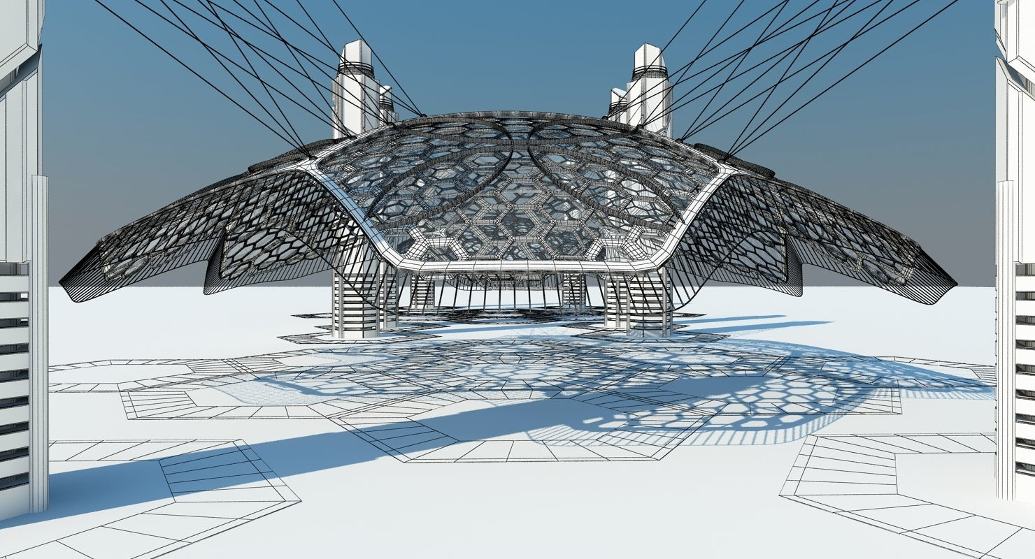 Futuristic Architectural Structure 15 - WireCASE