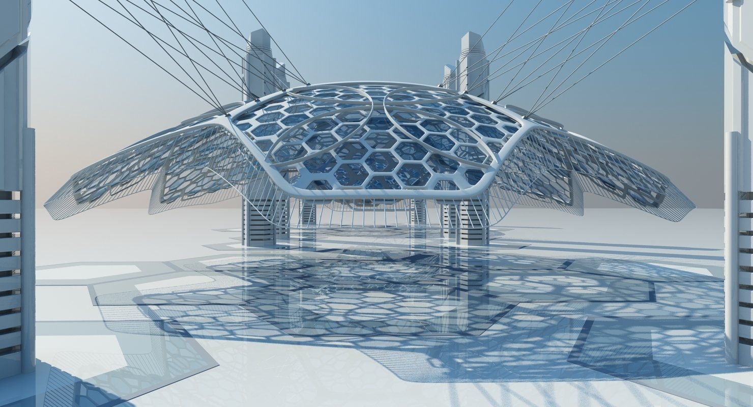 Futuristic Architectural Structure 15 - WireCASE