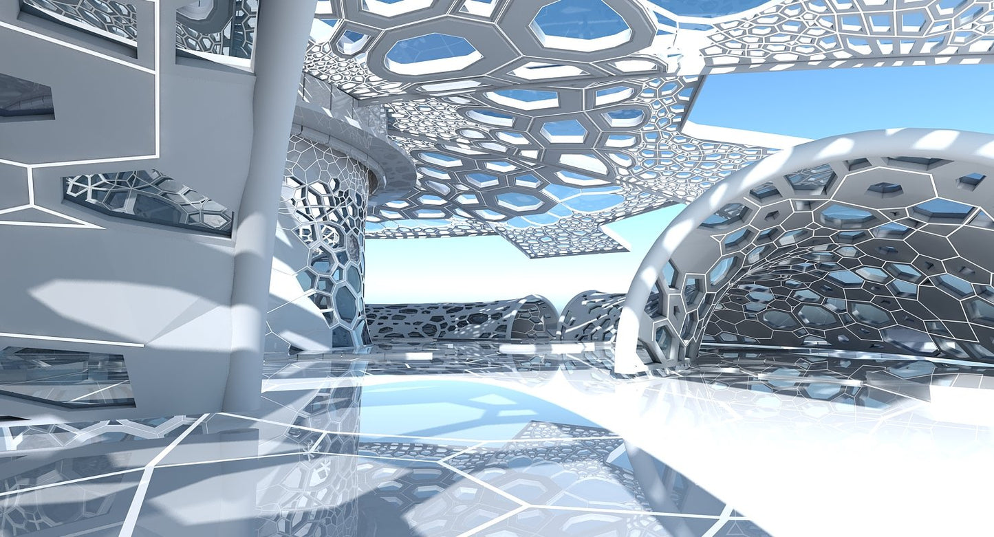 3D Futuristic Architectural Dome Interior  2