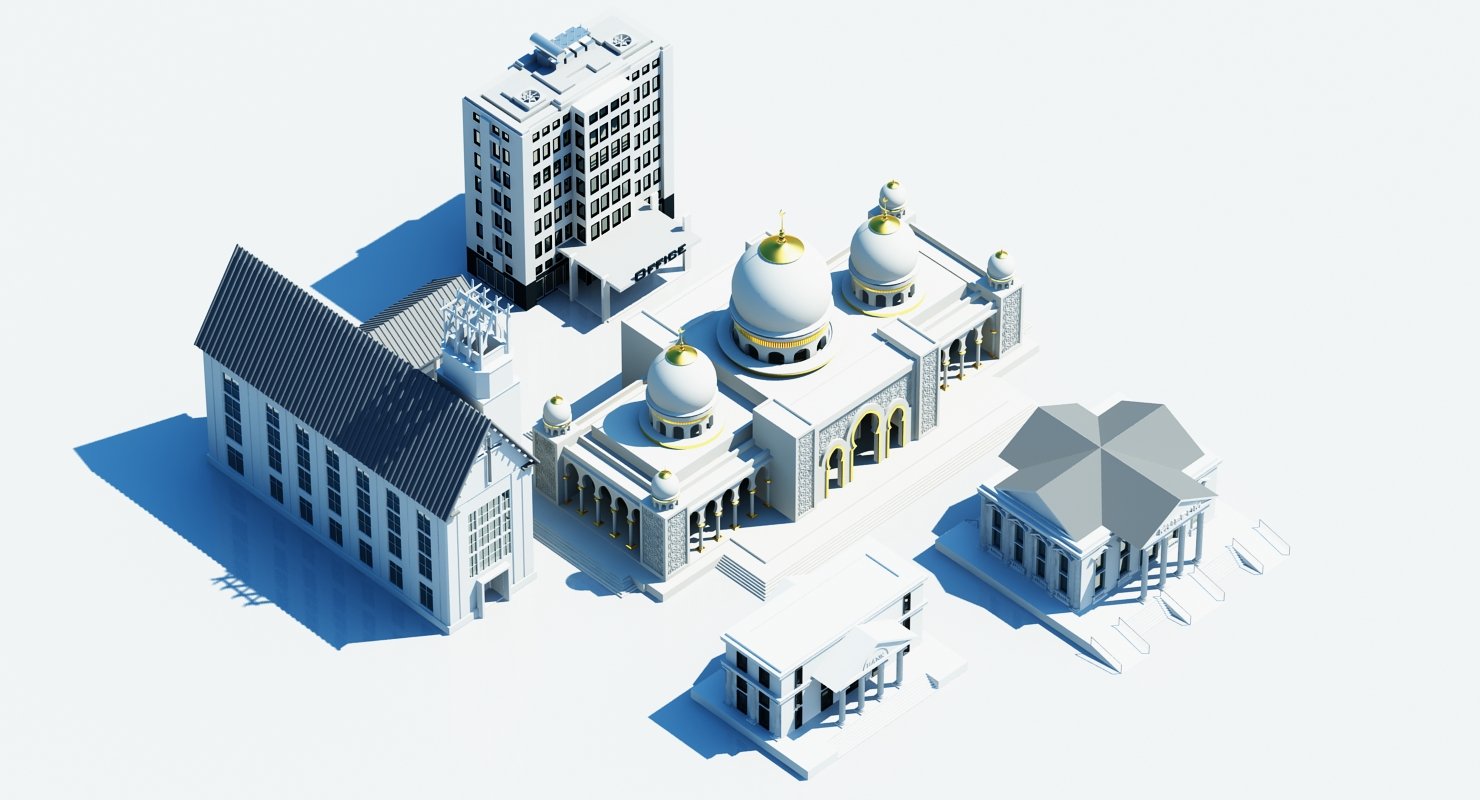Public Buildings Symbol 2 3D Model - WireCASE