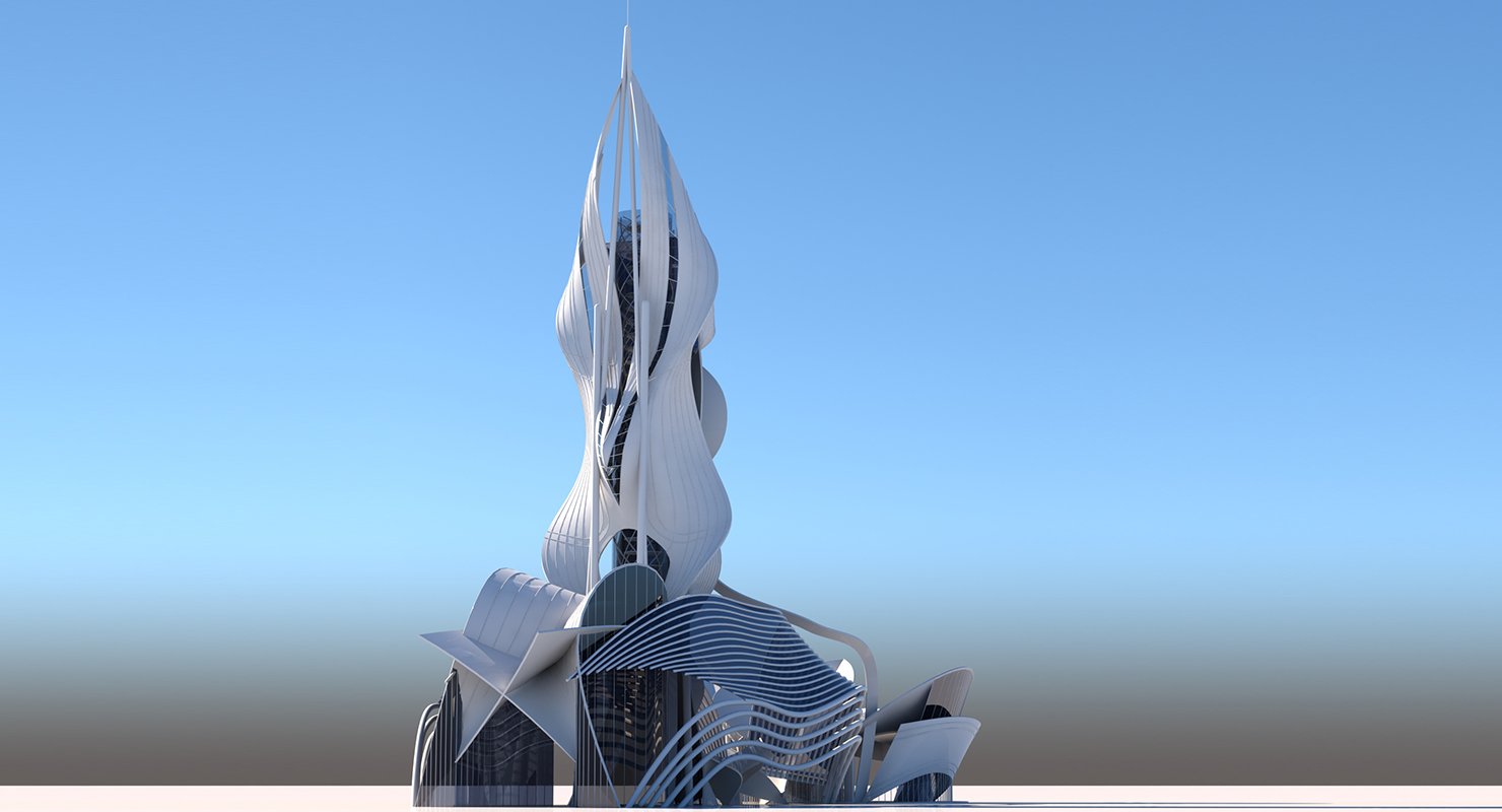 Futuristic Skyscraper 502 – WireCASE