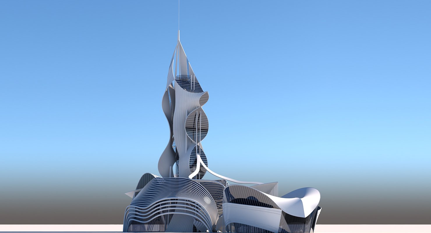 Example Spire Building Futuristic Spire