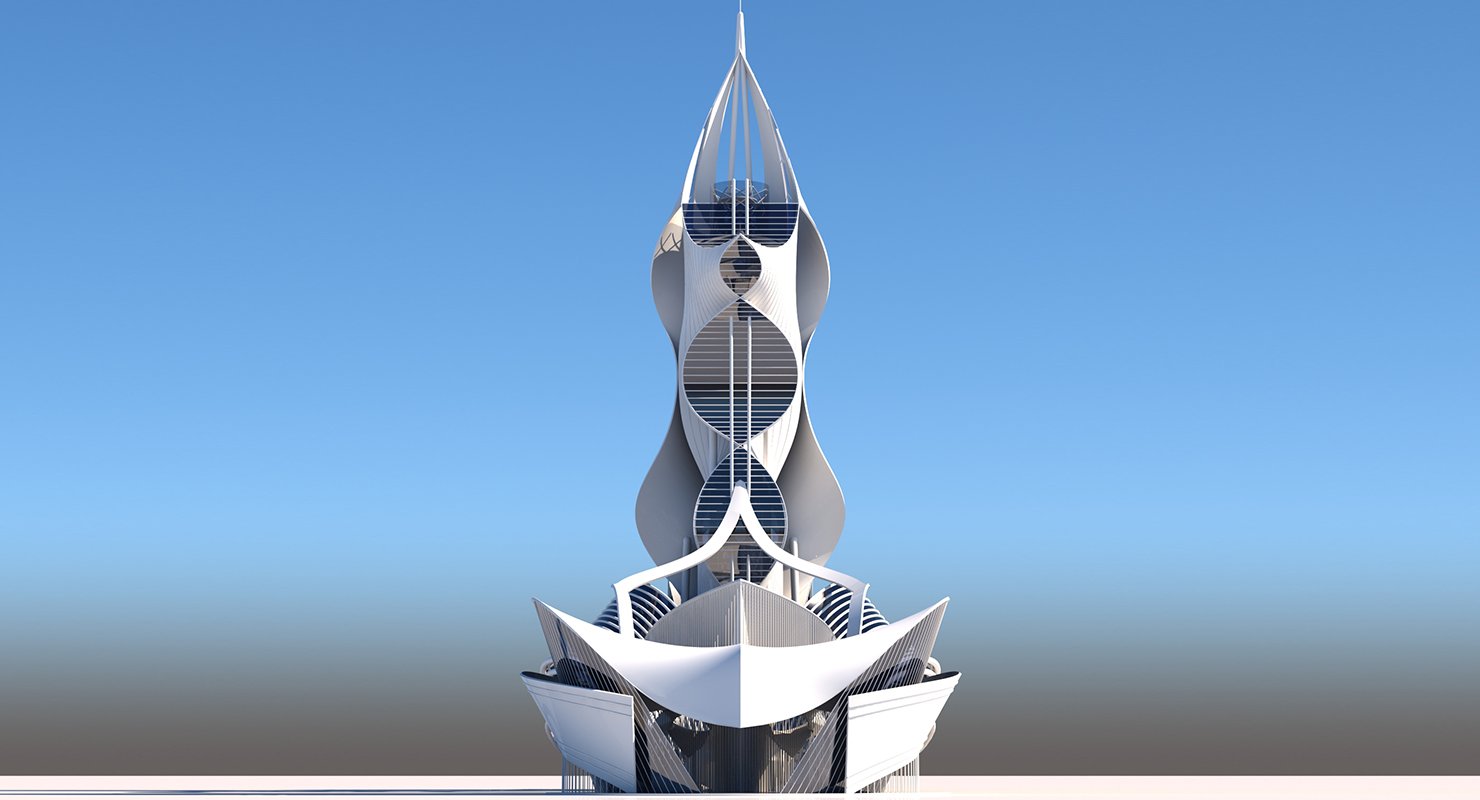 Futuristic Skyscraper 502 – WireCASE