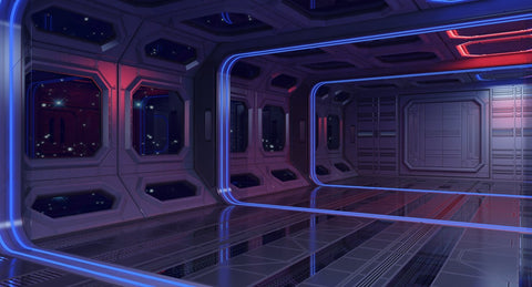 Sci Fi Interior 3 3D Model - WireCASE