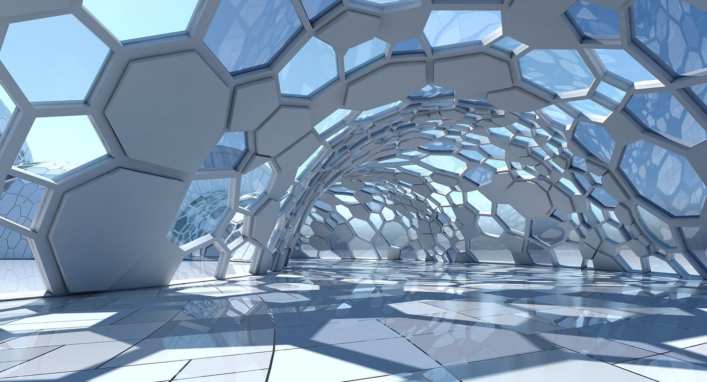 3D Futuristic Architectural Dome Interior  3