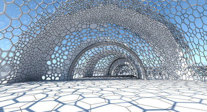 3D Futuristic Architectural Dome Interior  3