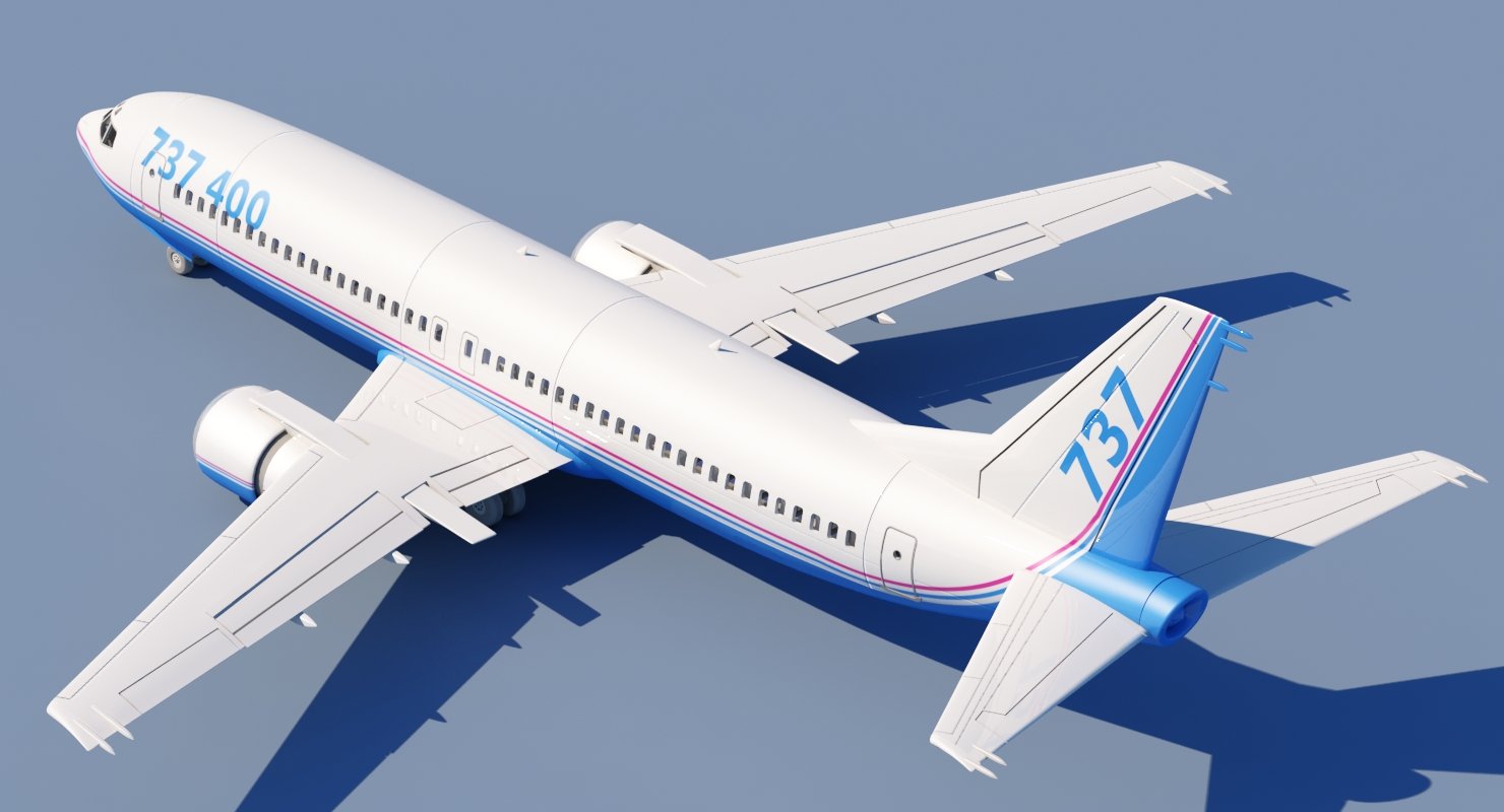 737 400 3D model - WireCASE