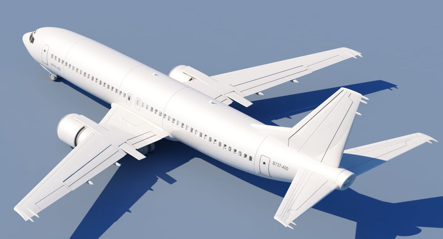 737 400 3D model No Interior - WireCASE