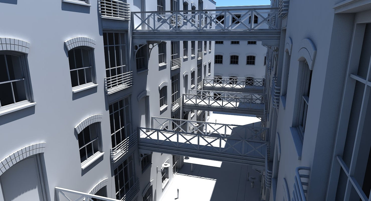 3D Building Alleyway