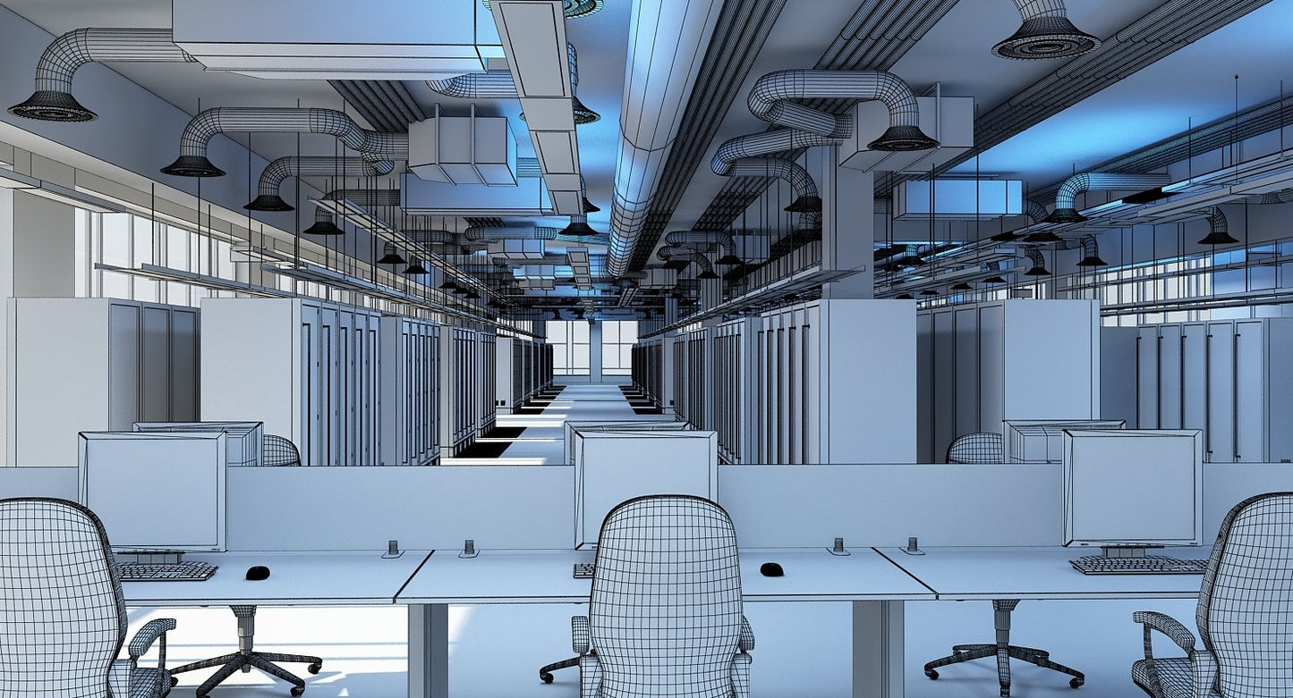 Data Communication Server Room 3D Model