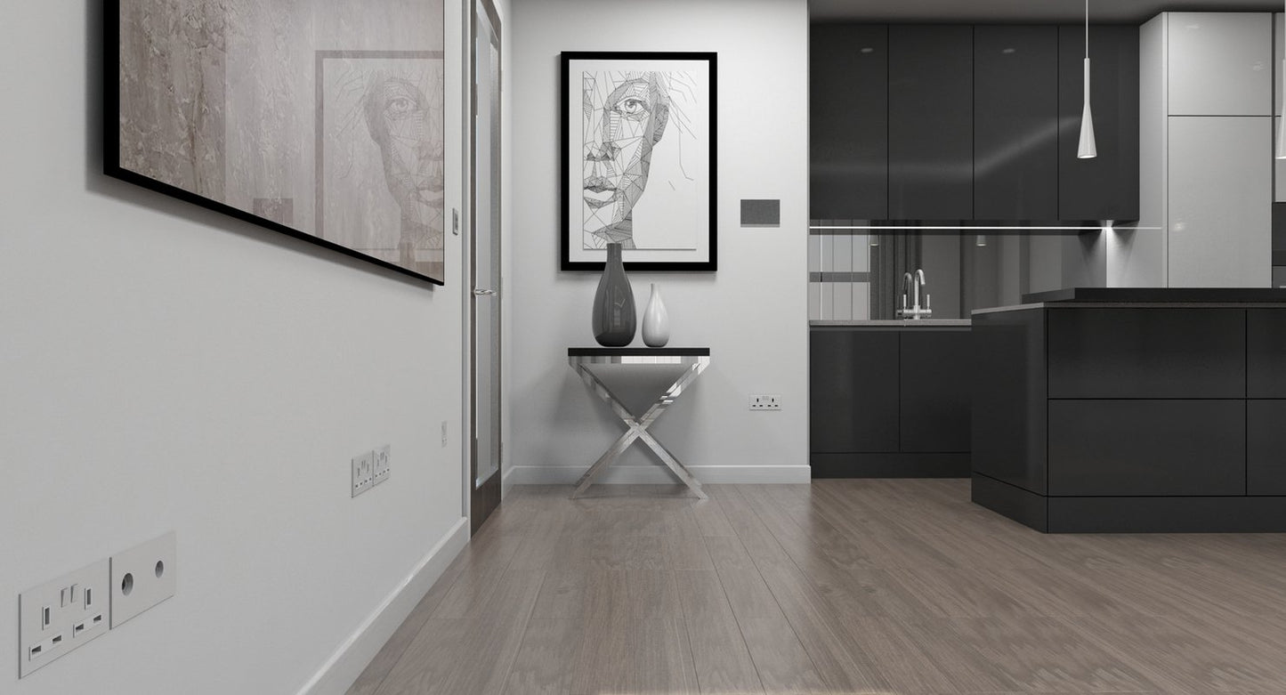 3D Living Room Kitchen Interior model - WireCASE